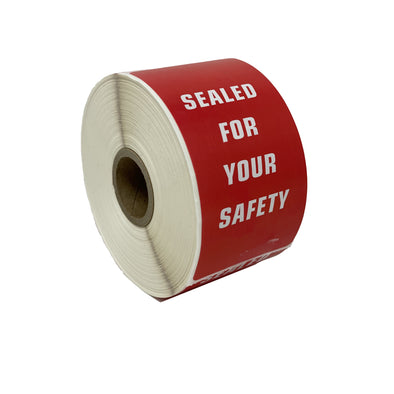 2" x 4" Sealing Labels for Food Delivery (12 Rolls/Case, 375 Labels/Roll)