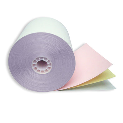 Carbonless Paper 3PLY 3" x 65' White/Yellow/Pink (50 Rolls/Case)