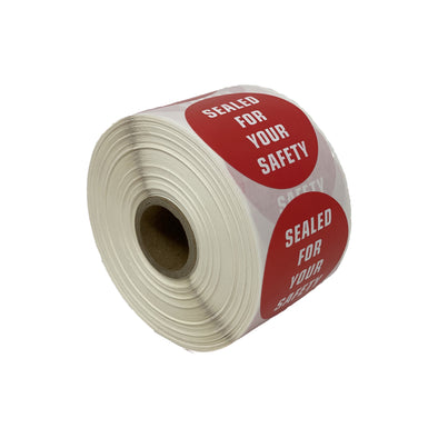 2" Round Sealing Labels for Food Delivery (12 Rolls/Case, 725 Labels/Roll)